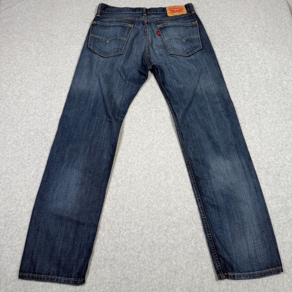 Levis 505 Regular Fit Jeans Dark Wash Straight Leg Denim W33 L32 33x32